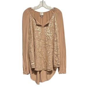 KNOX ROSE Size 1 Top Sequins Sheer Overlay Fairy WhimsiGoth Boho Festival